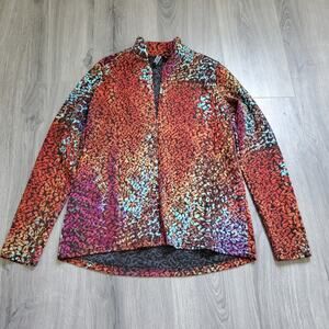 SNO SKINS Jacket Womens Medium Mock Neck Pullover USA Textured Abstract